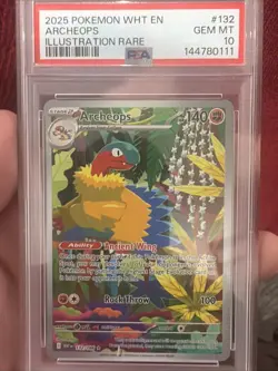Pokemon TCG Archeops White Flare Illustration Rare Card 132/086 - Image 1