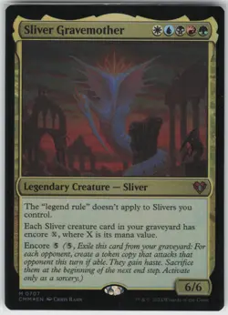 Magic the Gathering MTG Sliver Gravemother Commander Masters M 707 NM - Image 1