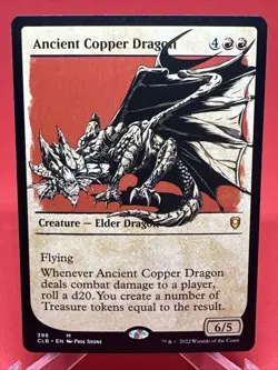 Ancient Copper Dragon Showcase 396 Commander L. Battle for Baldur's Gate MTG NM - Image 1