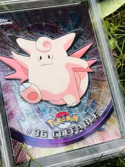 Pokemon Topps Chrome Clefable PSA 10 #36 T.V. Series 1 Holo Foil Low POP!! - Image 3