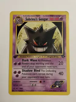 Pokemon MP Non-Holo Sabrina's Gengar 1st Edition Rare 29/132 Gym Challenge - Image 1