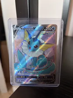 Pokemon Vaporeon V Ultra Rare Full Art Holo Evolving Skies 172/203 TCG - Image 1