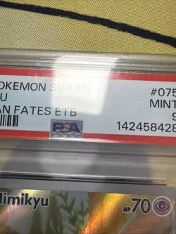 2024 POKEMON SVP EN-SV BLACK STAR PROMO #075 MIMIKYU PALDEAN FATES ETB PSA 9 - Image 2