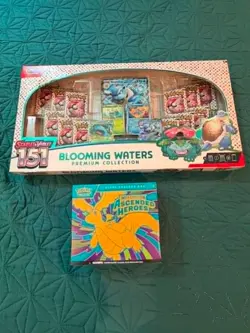 Pokemon TCG S&V 151 Blooming Waters Premium Collection SEALED and Mega Evolution - Image 2