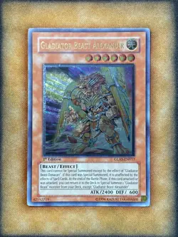 Yugioh Gladiator Beast Alexander GLAS-EN017 Ultimate Rare 1st Ed NM - Image 1