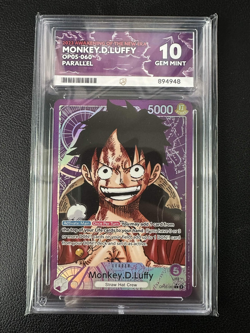 Monkey D Luffy OP05-060 Parallel Alt Art Leader - ACE 10 Gem Mint One Piece - Image 1