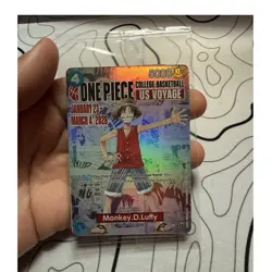 Bandai Namco One Piece CCG Monkey.D.Luffy US Voyage Promo Full Art Holo Card - Image 1