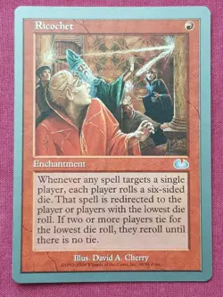Magic The Gathering UNGLUED RICOCHET red card MTG - Image 1