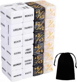 48 Pieces Abilities Keywords Counter Dice plus One MTG Dice Counters Set Creatur - Image 1