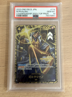 2023 One Piece Championship Borsalino PSA 10 SR #114 – Japanese Prize Card - Image 1