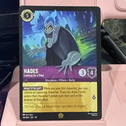 Ravensburger Disney Lorcana Hades Looking for a Deal 56/204 Regular English - Image 1