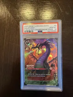 Maleficent Fabled Set Championship Prize 2025 Disney Lorcana EN P3 #5 - PSA 10 - Image 2