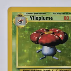 Vileplume 15/64 No Symbol Error Jungle Holo Rare WOTC Pokemon Card - Image 2