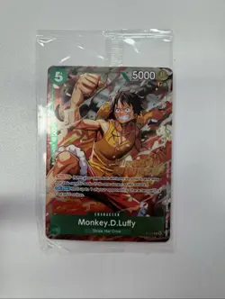 Monkey.D.Luffy P-135 Winner Stamp OP16 Pre-Release Event Promo Card Sealed - Image 1