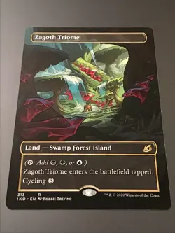 MTG Ikoria Lair of Behemoths #313 Zagoth Triome Borderless NM - Image 1