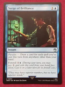 Magic The Gathering DOCTOR WHO SURGE OF BRILLIANCE blue card MTG - Image 1