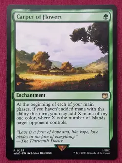Magic The Gathering DOCTOR WHO CARPET OF FLOWERS green card MTG - Image 1