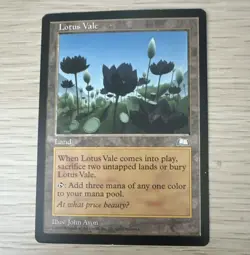 Magic: The Gathering Lotus Vale Weatherlight Rare Land Regular 1997 John Avon - Image 1