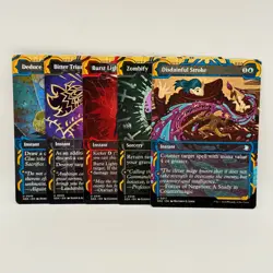 Lot of 5 MTG Secrets of Strixhaven Borderless Full Art Cards Burst Lightning - Image 4