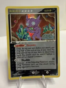 2006 Pokemon Sableye 10/100 EX Crystal Guardians Stamped Reverse Holo Rare LP - Image 1