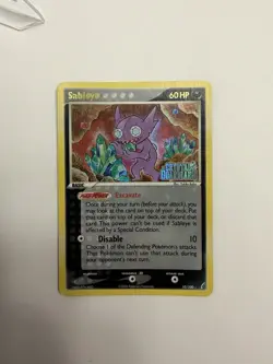 2006 Pokemon Sableye 10/100 EX Crystal Guardians Stamped Reverse Holo Rare LP - Image 3