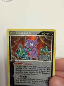 2006 Pokemon Sableye 10/100 EX Crystal Guardians Stamped Reverse Holo Rare LP - Image 4