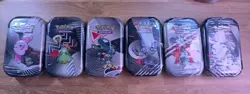 Pokemon TCG Black Bolt & White Flare Mini Tins x 6 -- IN HAND - Image 1