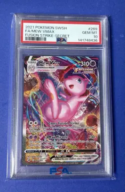 2021 Pokemon SWSH FA/Mew VMAX Fusion Strike Secret #269 PSA 10 GEM MT - Image 1