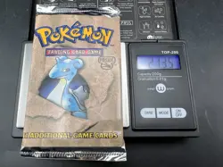 HEAVY 21.35g 1999 Pokemon Fossil Unlimited Booster Pack Lapras Art NEW SEALED - Image 1