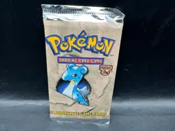 HEAVY 21.35g 1999 Pokemon Fossil Unlimited Booster Pack Lapras Art NEW SEALED - Image 3