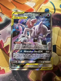 Pokemon TCG Mewtwo & Mew GX SM191 Black Star Promo Card Near Mint Condition - Image 2