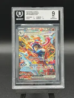Pokemon Greninja Ex SIR Twighlight Masquerade #214 Illustration Rare BGS 9 MINT - Image 1