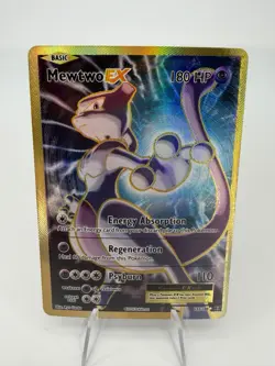 Pokemon Mewtwo EX Ultra Rare Full Art Holo 103/108 Evolutions 180 HP Card - Image 1