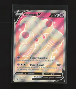 2021 Pokemon Alcremie V Full Art Ultra Rare TCG Card Shining Fates 064/072 - Image 1