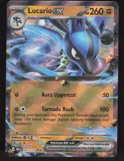 Lucario ex 051/131 Holo Double Rare Prismatic Evolutions Pokemon Near Mint - Image 1