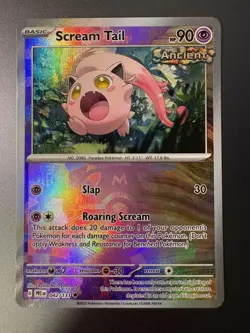 Scream Tail 042/131 SV: Prismatic Evolutions MASTER BALL Holo Pokemon TCG NM - Image 1