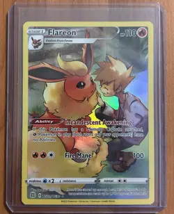 Flareon TG01/TG30 Holo Brilliant Stars Trainer Gallery Pokemon Holo NM - Image 1