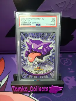 Pokemon Topps TV Series 2 Haunter Blue Logo 1st Print PSA 9 Mint Low POP - Image 1