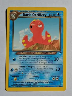 Pokemon - Dark Octillery - Neo Destiny 62/105 - Common - LP - Image 1