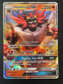 Pokemon Incineroar GX Ultra Rare SM Base Set 27/149 NM - Image 1