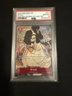 One Piece Card Game TCG English Version 1st Anniversary Brook ST01-011 PSA 10 - Image 1