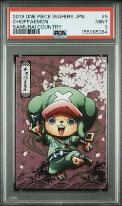 PSA 9 2019 ONE PIECE WAFERS JAPANESE SAMURAI COUNTRY 5 CHOPPAEMON - Image 1
