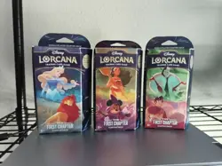 Disney Lorcana The First Chapter Starter Deck Set of 3 Factory Sealed - Image 1