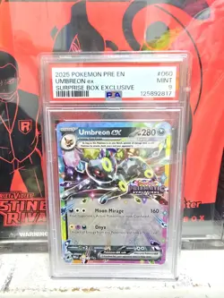 2025 POKEMON PRE EN-PRISMATIC EVOLUTIONS 060 UMBREON EX Stamped PSA 9 - Image 2
