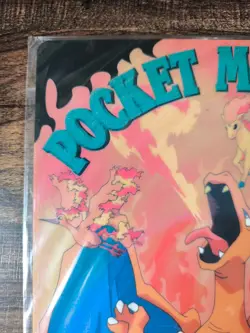 Tomy Pokemon Plastic Sheet Sticker Charizard Art Pencil Board - Image 2