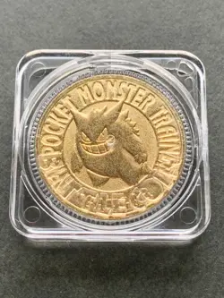Gengar NO.094 Pokemon Battle Coin Medal 1997 Japan Pokemon RARE Nintendo Gold - Image 1