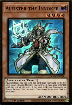 Aleister The Invoker - Premium Gold Rare 1st Edition MAGO-EN016 - NM - YuGiOh - Image 1