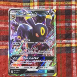 Umbreon GX 80/149 Sun & Moon Base Set Ultra Rare Holo English 2017 HP 200 - Image 1