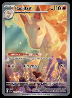 Rapidash 189 182 Illustration Rare Destined Rivals Pokemon NM - Image 1