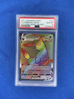 2021 Pokemon SWSH FA/UMBREON VMAX Evolving Skies PSA Grade 10 #214 - Image 1
